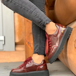 Лоферы женские Louis Vuitton Bordo Patent Leather