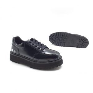 Лоферы женские Louis Vuitton Black Patent Leather