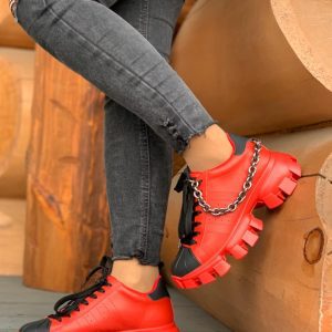 Кроссовки женские Prada Adidas CloudBust Red