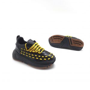 Кроссовки женские BOTTEGA VENETA The Lace Speedster Black Yellow