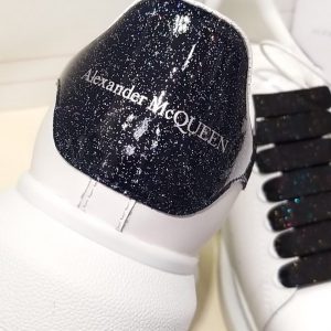 Кроссовки женские Alexander McQueen Black White Sparkles