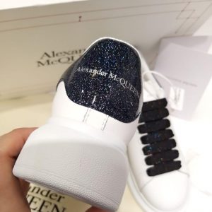 Кроссовки женские Alexander McQueen Black White Sparkles