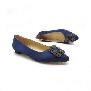 Туфли женские MANOLO BLAHNIK Hangisiflat Galassia Violet