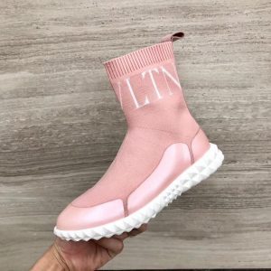 Кроссовки женские высокие Valentino VLTN Pink