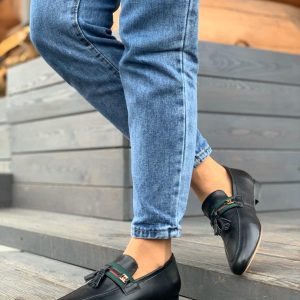 Лоферы женские Gucci Black Leather