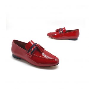 Лоферы женские Gucci Red Patent Leather