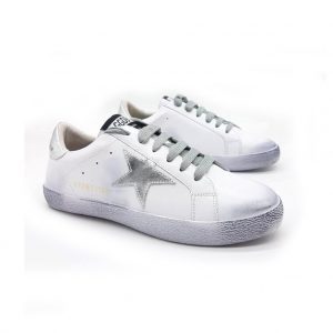 Кроссовки женские Golden Goose Silver Superstar