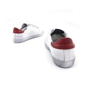 Кроссовки женские Golden Goose Silver Red Superstar