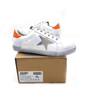 Кроссовки женские Golden Goose Silver Orange Superstar