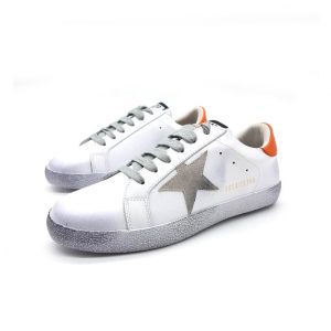 Кроссовки женские Golden Goose Silver Orange Superstar