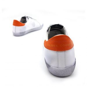 Кроссовки женские Golden Goose Silver Orange Superstar