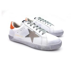 Кроссовки женские Golden Goose Silver Orange Superstar