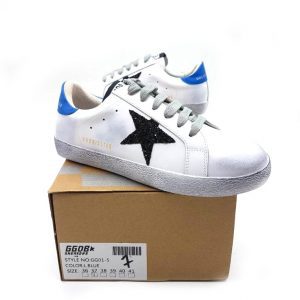 Кроссовки женские Golden Goose Black Blue Superstar