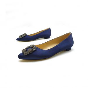 Туфли женские MANOLO BLAHNIK Hangisiflat Galassia Violet