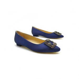 Туфли женские MANOLO BLAHNIK Hangisiflat Galassia Violet