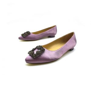 Туфли женские MANOLO BLAHNIK Hangisiflat Galassia Purple