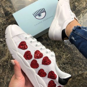 Кеды женские Chiara Ferragni Red Hearts