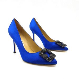 Туфли женские Manolo Blahnik 105 Hangisi Blue