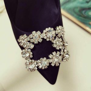 Туфли женские Roger Vivier Flower Strass Buckle Black