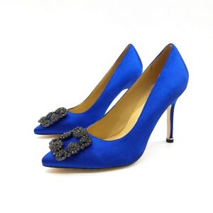 Туфли женские Manolo Blahnik 105 Hangisi Blue