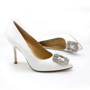 Туфли женские Manolo Blahnik 105 Hangisi White