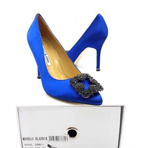 Туфли женские Manolo Blahnik 105 Hangisi Blue