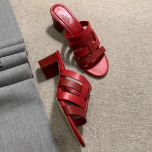 Сандалии женские Hermes Amica Rouge Grenat