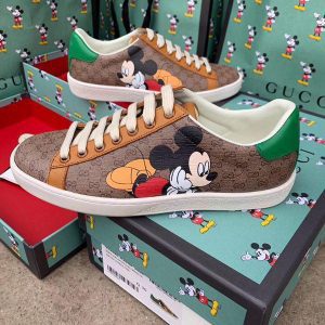 Кеды женские Gucci Ace Mickey Light Brown