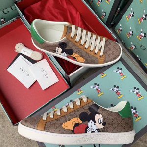 Кеды женские Gucci Ace Mickey Light Brown