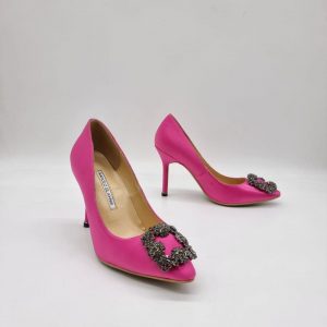 Туфли женские Manolo Blahnik 105 Hangisi Fuchsia