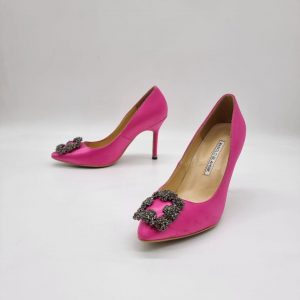 Туфли женские Manolo Blahnik 105 Hangisi Fuchsia