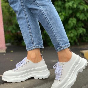 Кроссовки женские Alexander McQueen Tread Slick White