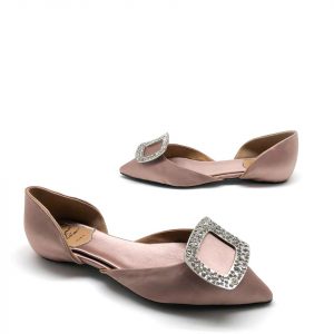 Балетки женские Chips Strass Buckle Pink