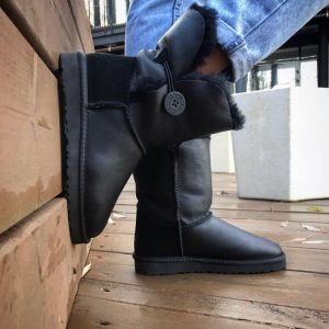 Угги женские UGG BAILEY BUTTON Leather