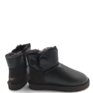 Угги женские UGG BAILEY BUTTON MINI Leather