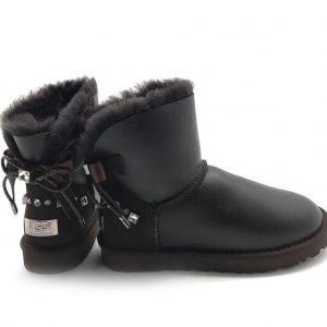 Угги женские UGG SELENE BAILEY BOW MINI Leather