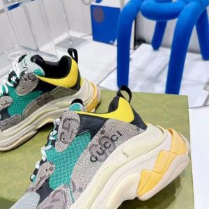 Кроссовки женские коллаборация Balenciaga и Gucci Triple S