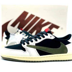 Кроссовки Nike Travis Scott Air Jordan 1 Low Olive